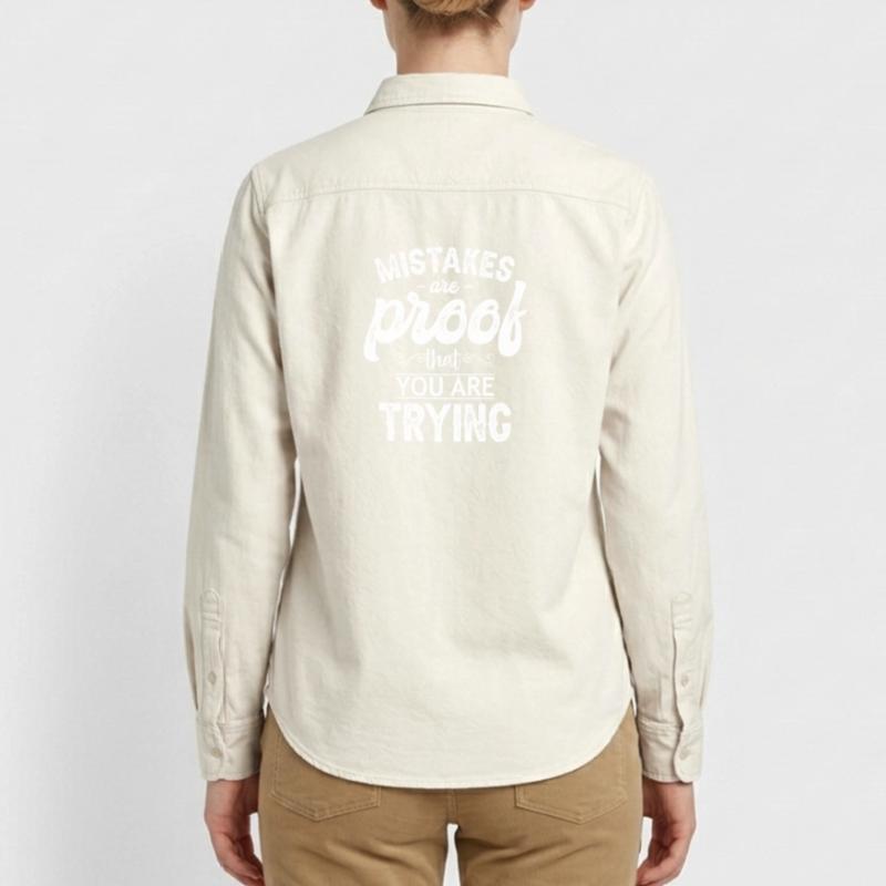 Fehler sind ein Beweis dafür, dass Sie es versuchen Relaxed Fit Unisex Organic Hemd von Stanley/Stella