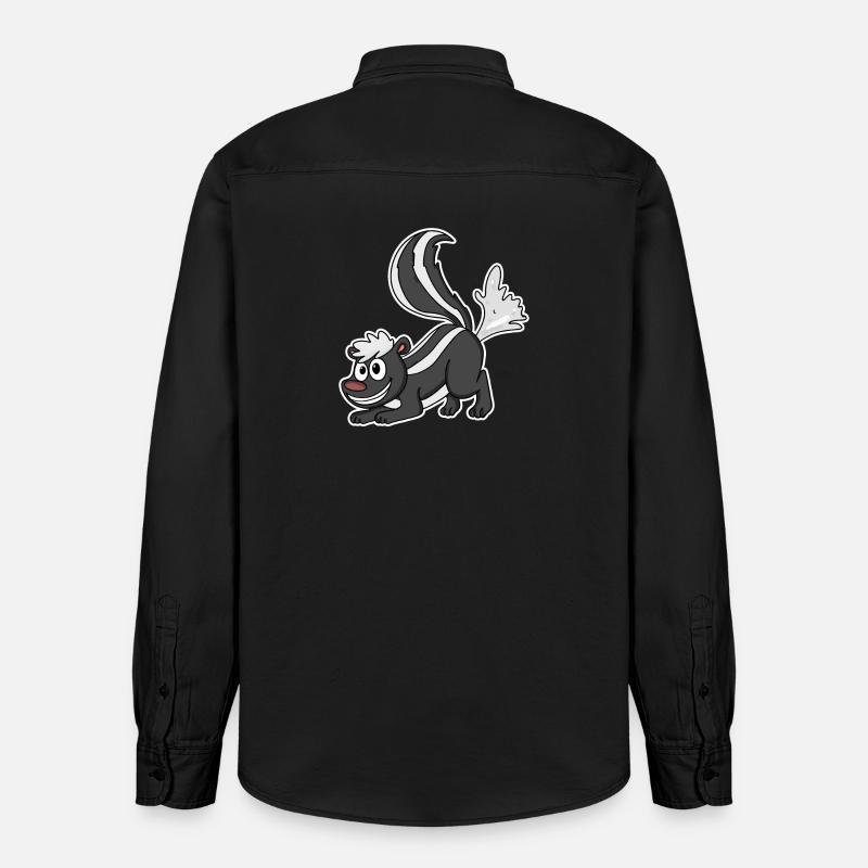 Mouffette de Skunk - Chemise unisexe coupe décontractée bio Stanley/Stella - noir délavé