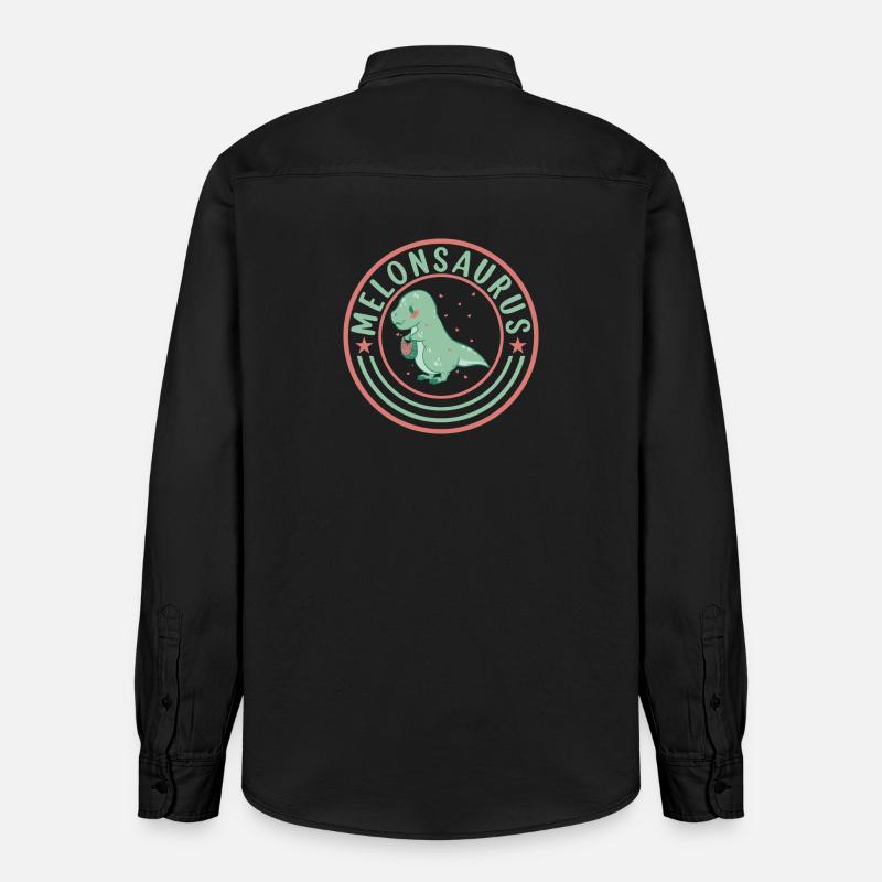 Pastèque pastèque végétarienne T Rex - Chemise unisexe coupe décontractée bio Stanley/Stella - noir délavé