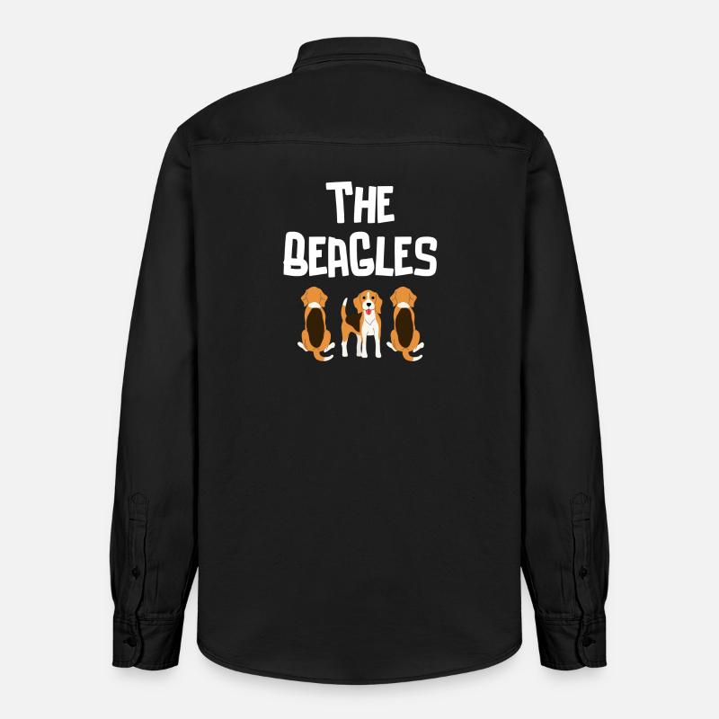 beagle, chasse, chien de chasse - Chemise unisexe coupe décontractée bio Stanley/Stella - noir délavé