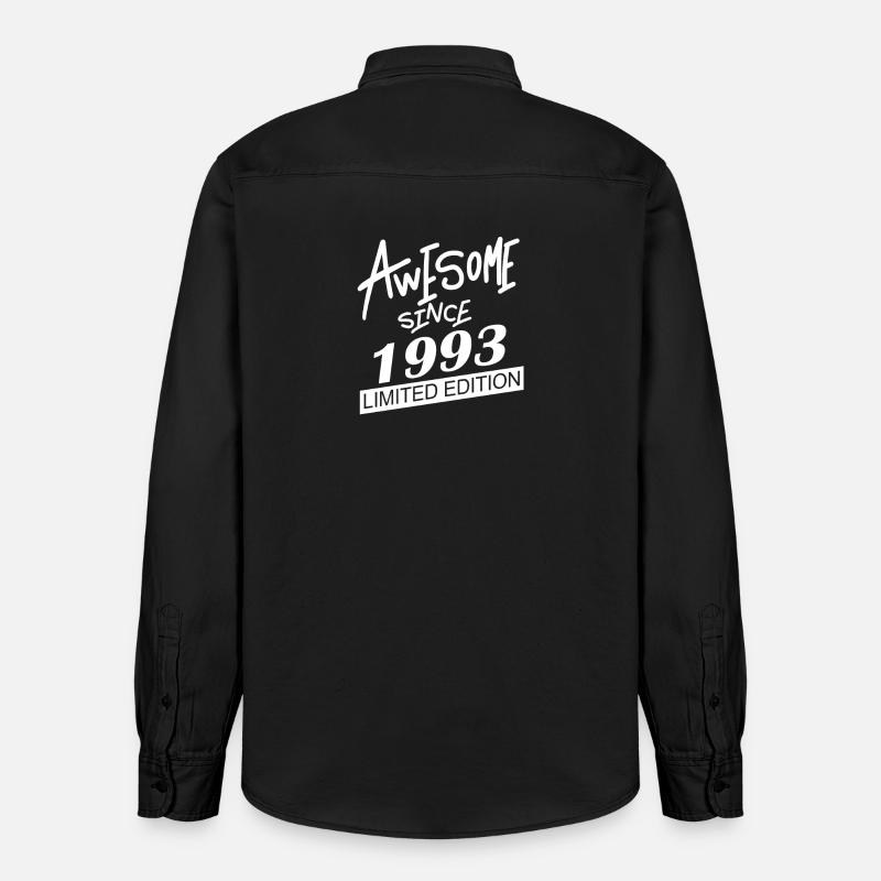 1993 - Né en 1993 - Chemise unisexe coupe décontractée bio Stanley/Stella - noir délavé
