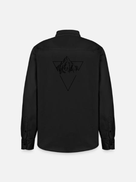 Bergskizze - Relaxed Fit Unisex Organic Hemd von Stanley/Stella - washed Black