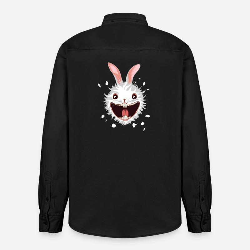Tête de Lapin Blanc - Chemise unisexe coupe décontractée bio Stanley/Stella - noir délavé