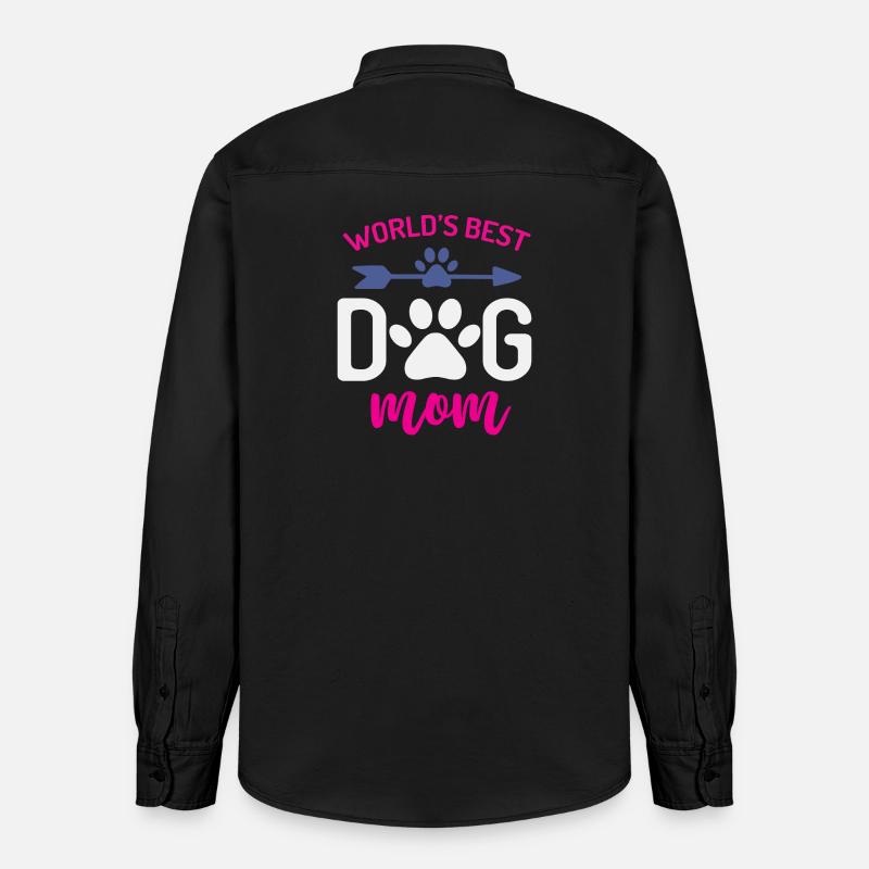 Die beste Hundemutter der Welt - Relaxed Fit Unisex Organic Hemd von Stanley/Stella - washed Black