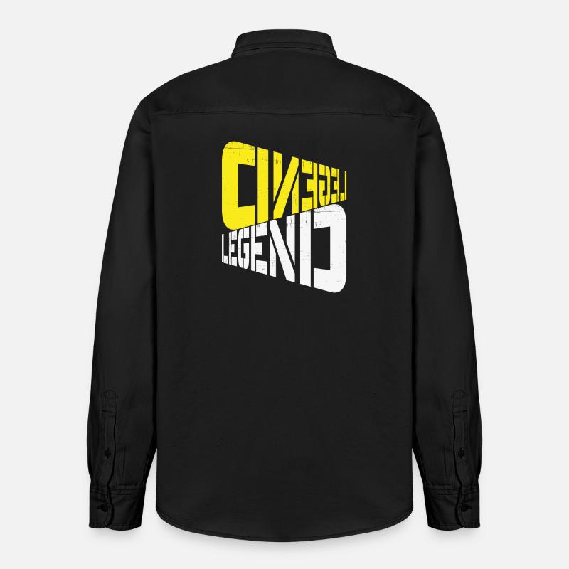 LEGEND - Chemise unisexe coupe décontractée bio Stanley/Stella - noir délavé