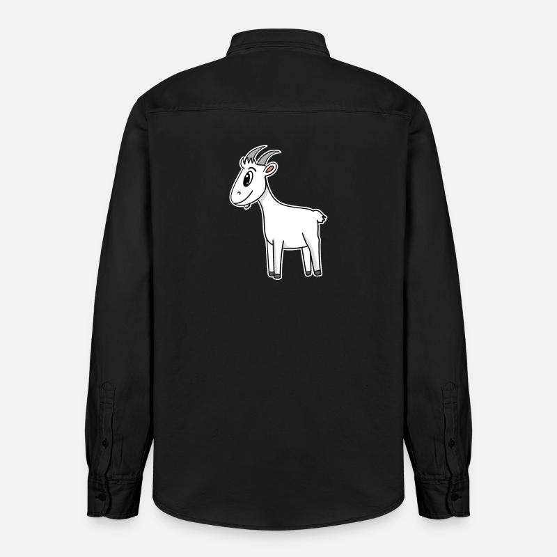 Chèvre Chèvre Chèvre - Chemise unisexe coupe décontractée bio Stanley/Stella - noir délavé