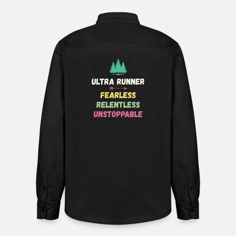 Ultra Runnner - Intrépide. Implacable. Imparable. - Chemise unisexe coupe décontractée bio Stanley/Stella - noir délavé
