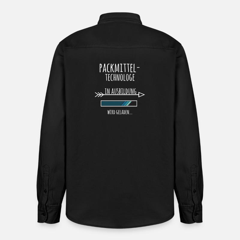 Packmitteltechnologe Ausbildung Beruf Geschenk - Relaxed Fit Unisex Organic Hemd von Stanley/Stella - washed Black