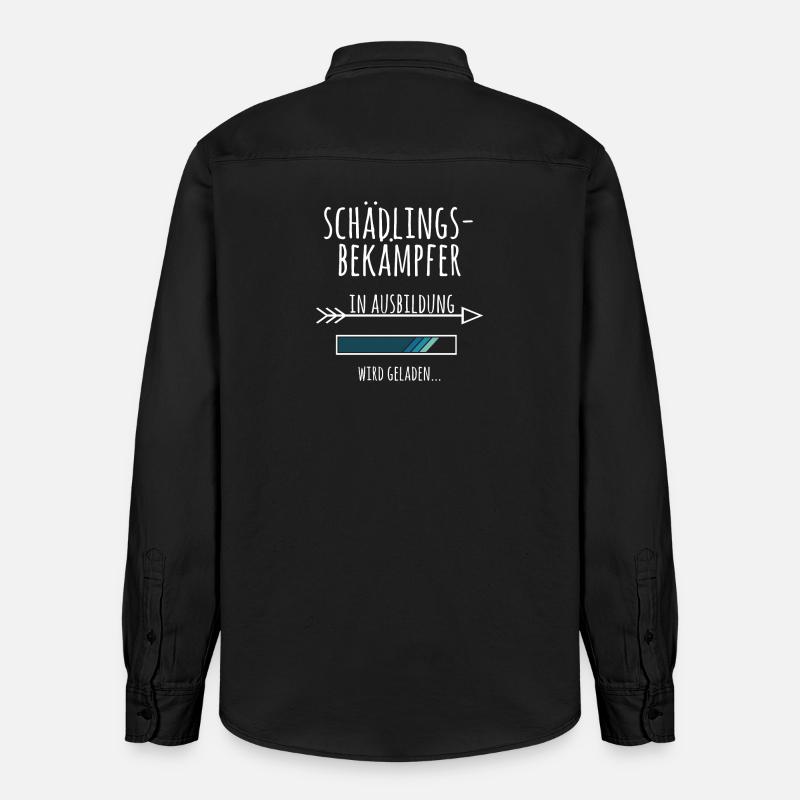 Schädlingsbekämpfer Ausbildung Geschenk Schädlinge - Relaxed Fit Unisex Organic Hemd von Stanley/Stella - washed Black