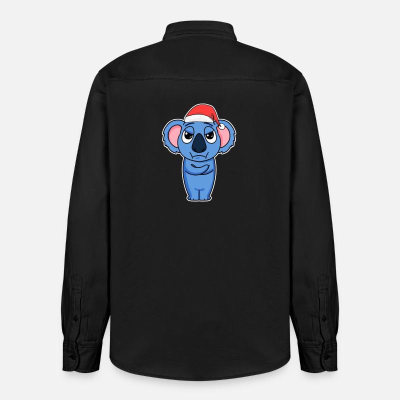 Noël Koala - Chemise unisexe coupe décontractée bio Stanley/Stella - noir délavé