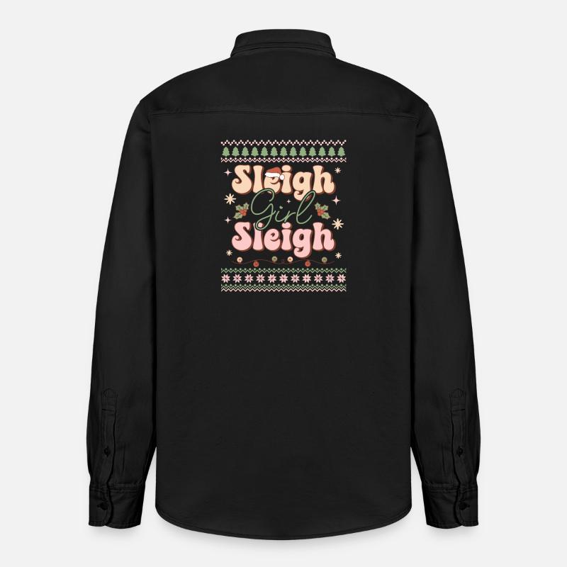 Pull de Noël moche - Chemise unisexe coupe décontractée bio Stanley/Stella - noir délavé