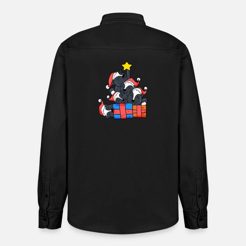 Skunk Arbre de Noël Noël - Chemise unisexe coupe décontractée bio Stanley/Stella - noir délavé