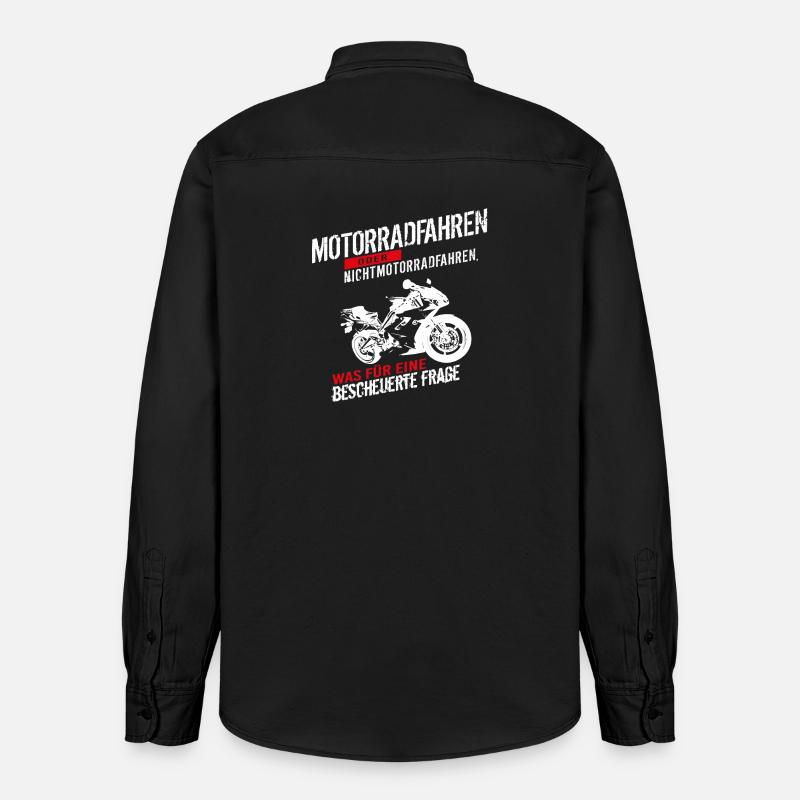Motorradfahren oder Nichtmotorradfahren... - Relaxed Fit Unisex Organic Hemd von Stanley/Stella - washed Black