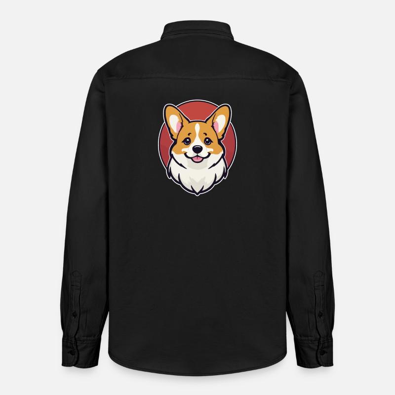 Corgi - Chemise unisexe coupe décontractée bio Stanley/Stella - noir délavé