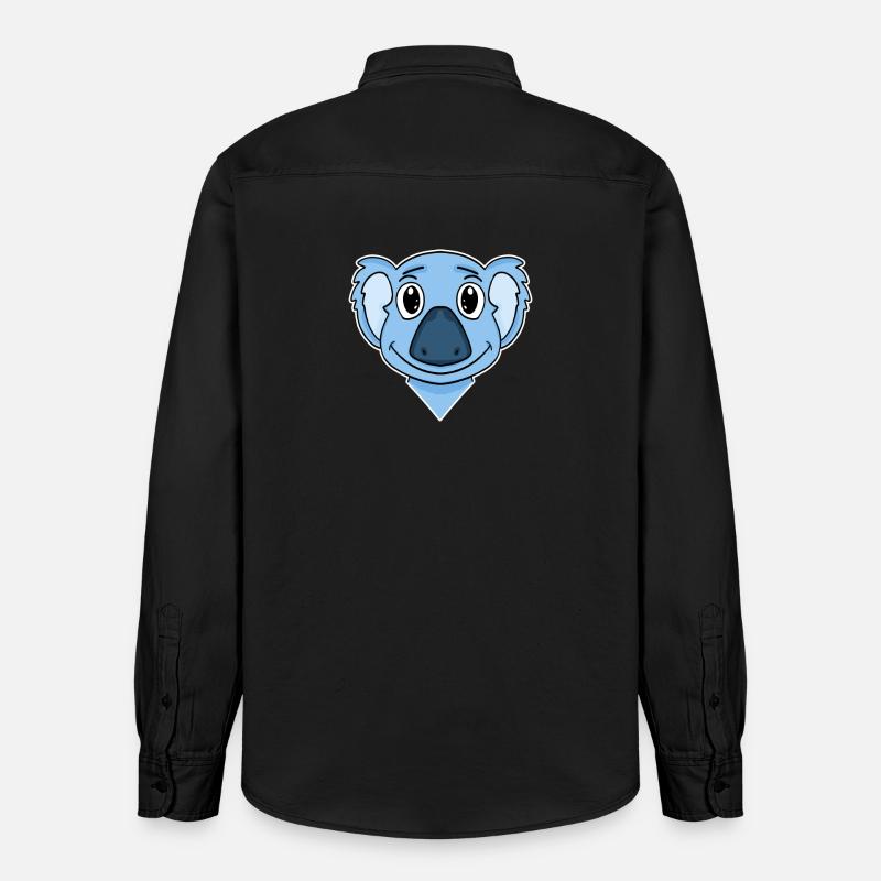 Koala Tête d’ours - Chemise unisexe coupe décontractée bio Stanley/Stella - noir délavé
