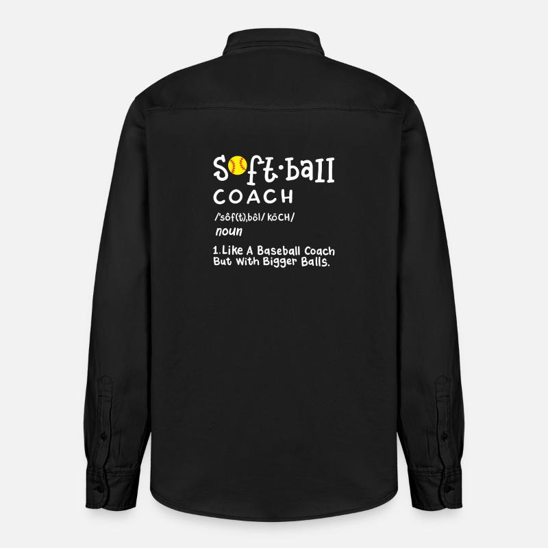 Softball Trainer - Relaxed Fit Unisex Organic Hemd von Stanley/Stella - washed Black