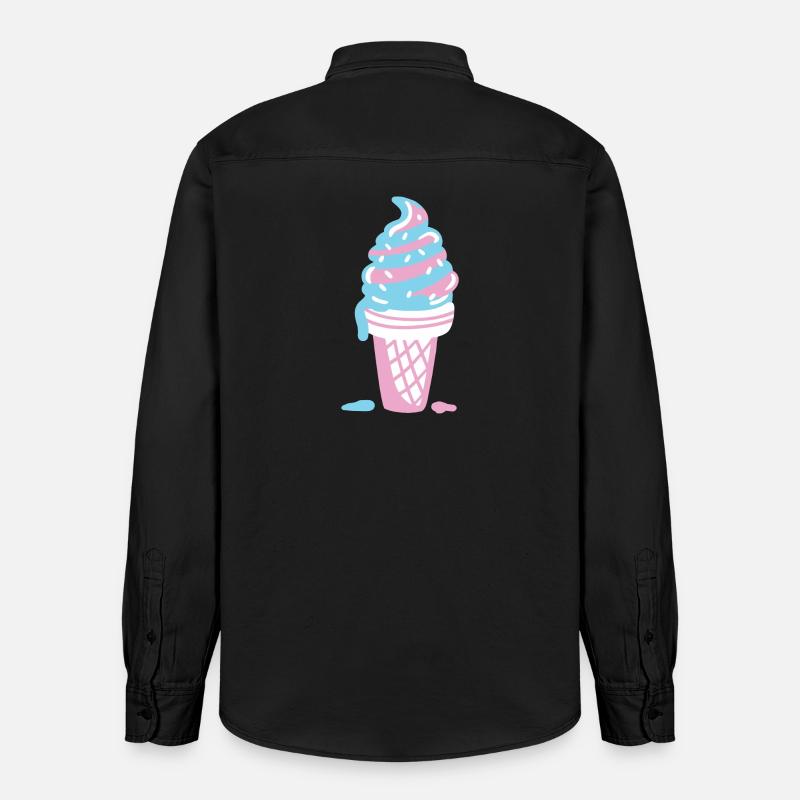 Eis Eiscreme - Relaxed Fit Unisex Organic Hemd von Stanley/Stella - washed Black