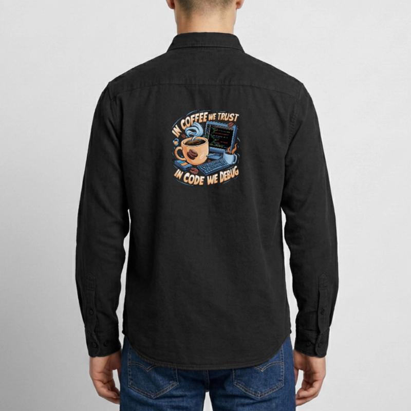 KaffeeCode Debug: In Code Wir Debuggen Relaxed Fit Unisex Organic Hemd von Stanley/Stella