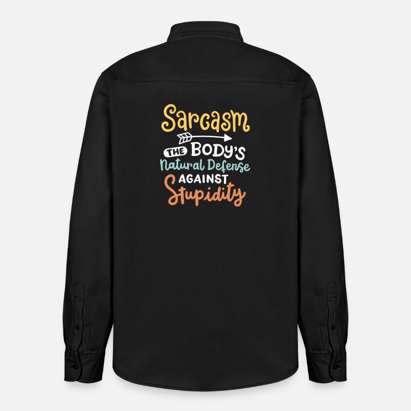 Sarkasmus sarkastischer Spruch - Relaxed Fit Unisex Organic Hemd von Stanley/Stella - washed Black