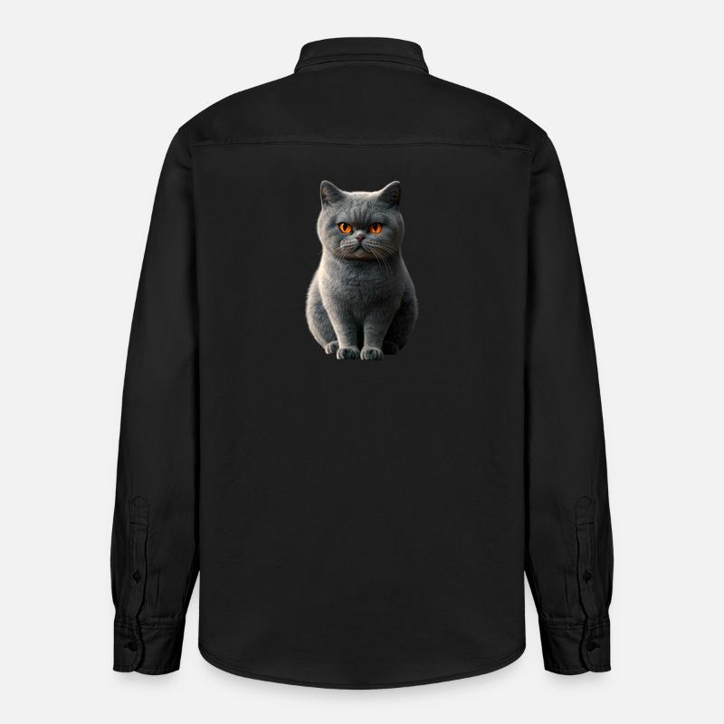 Britisk korthåret kat BKH Kat Mor Søde katte - Stanley/Stella unisex skjorte afslappet pasform økologisk - washed black