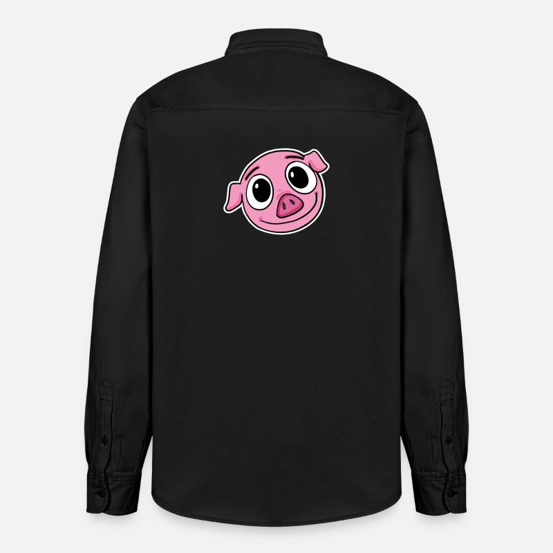Tête de cochon - Chemise unisexe coupe décontractée bio Stanley/Stella - noir délavé