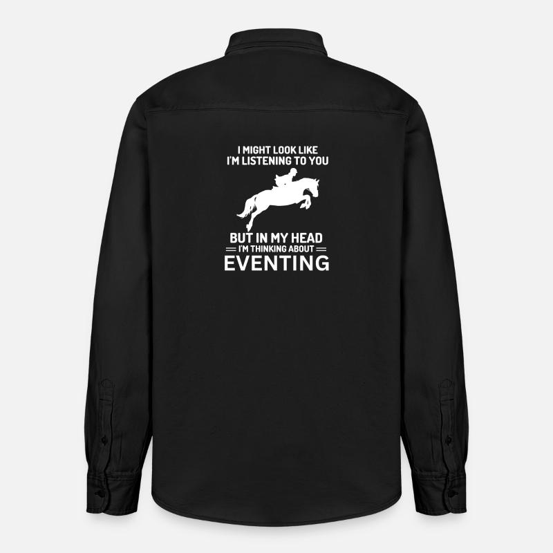 Cavalier Citation Réfléchie Conception - Chemise unisexe coupe décontractée bio Stanley/Stella - noir délavé