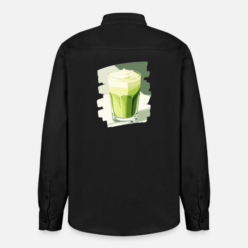 Matcha Latte Lover Thé vert - Chemise unisexe coupe décontractée bio Stanley/Stella - noir délavé