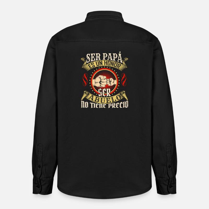 Ser Papá Es Un Héroe - Relaxed Fit Unisex Organic Hemd von Stanley/Stella - washed Black