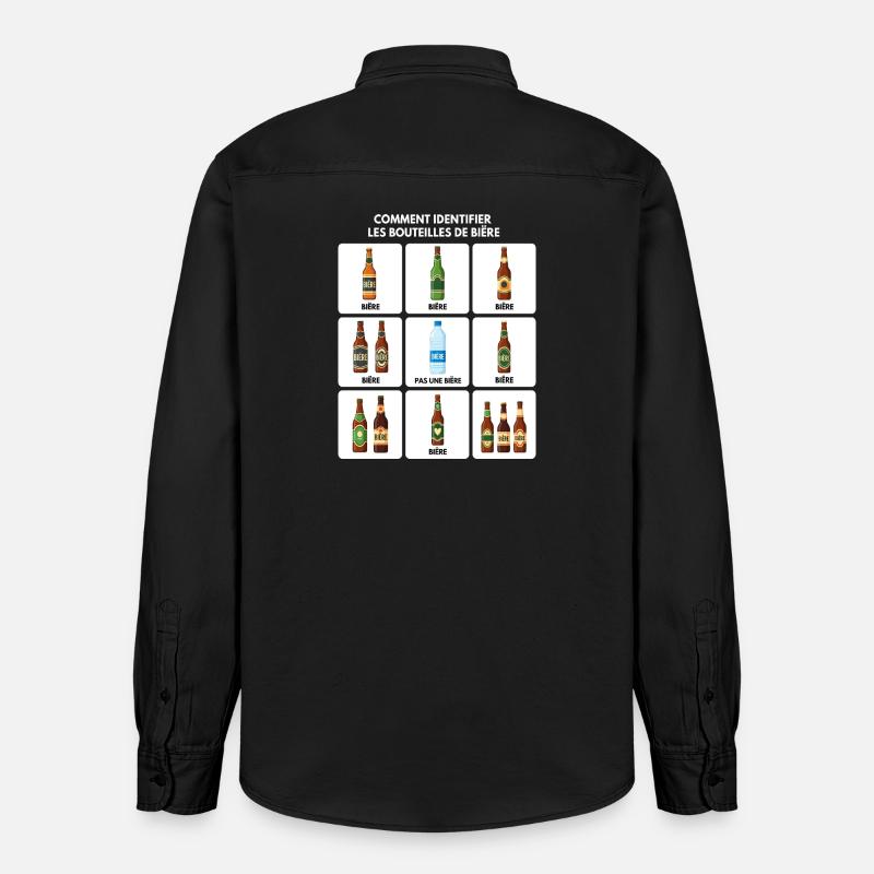 Guide d’identification de la bière - Chemise unisexe coupe décontractée bio Stanley/Stella - noir délavé
