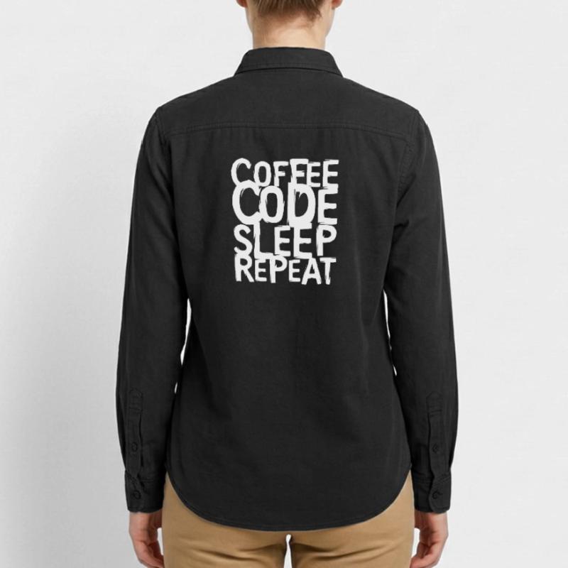 coffee code Programmierer - Informatik Arbeit Logo Relaxed Fit Unisex Organic Hemd von Stanley/Stella