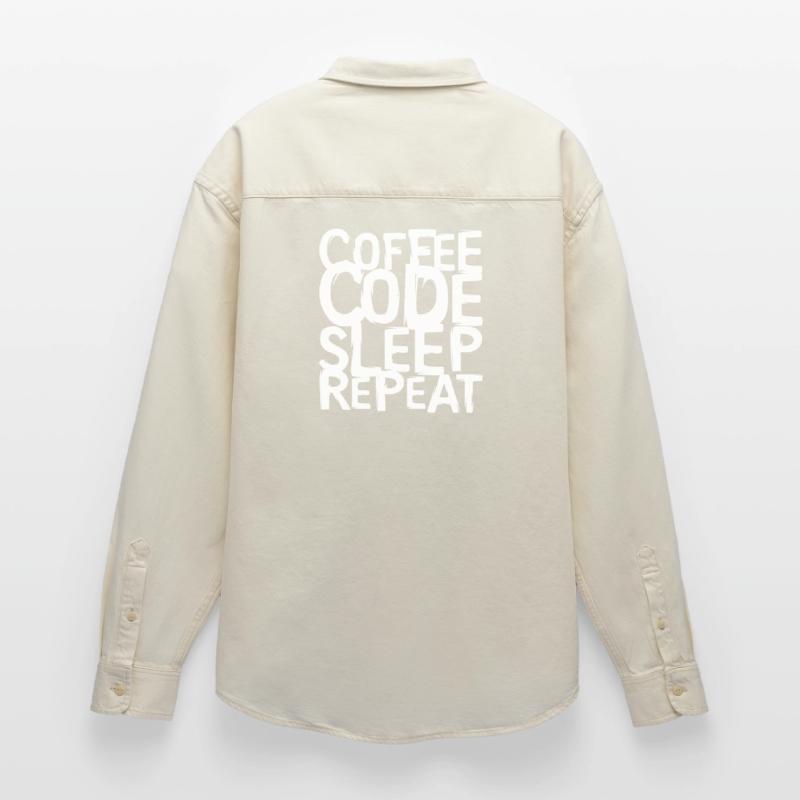 coffee code Programmeur - Informatique Travail Logo Chemise unisexe coupe décontractée bio Stanley/Stella