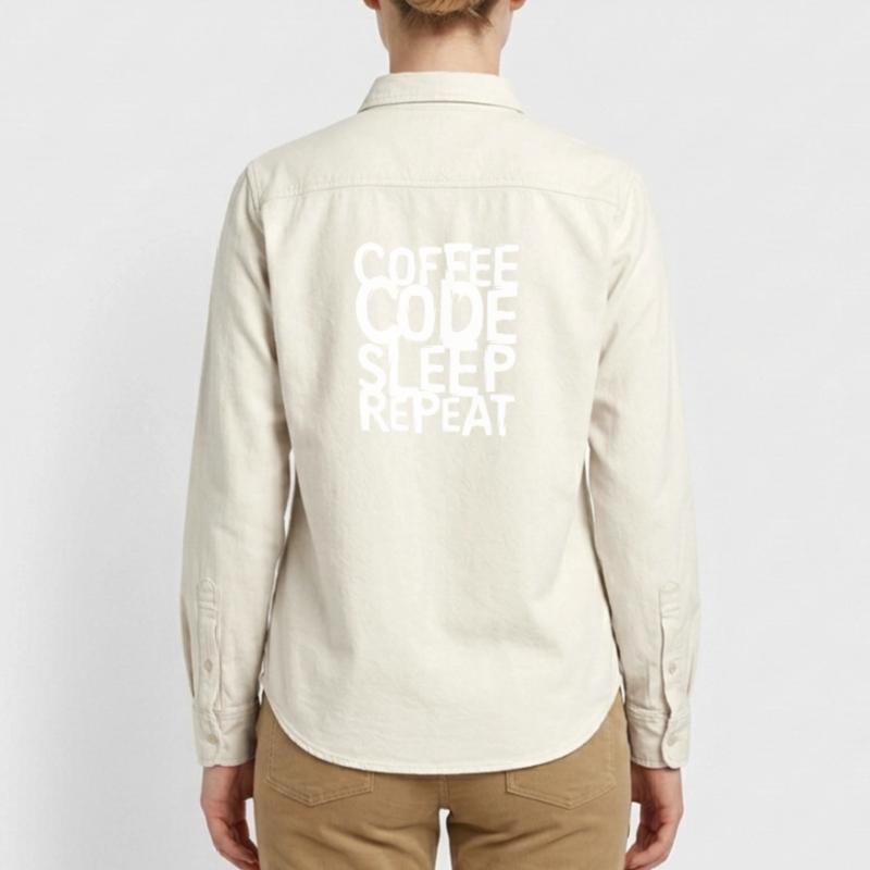 coffee code Programmierer - Informatik Arbeit Logo Relaxed Fit Unisex Organic Hemd von Stanley/Stella