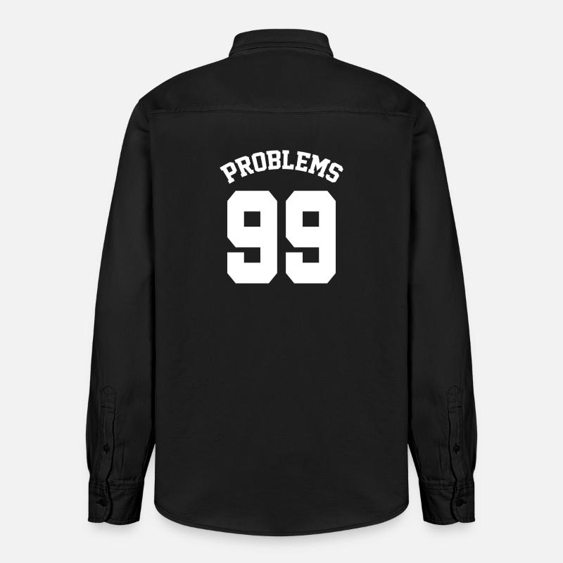 99 Problems Funny Matching Couples - Relaxed Fit Unisex Organic Hemd von Stanley/Stella - washed Black