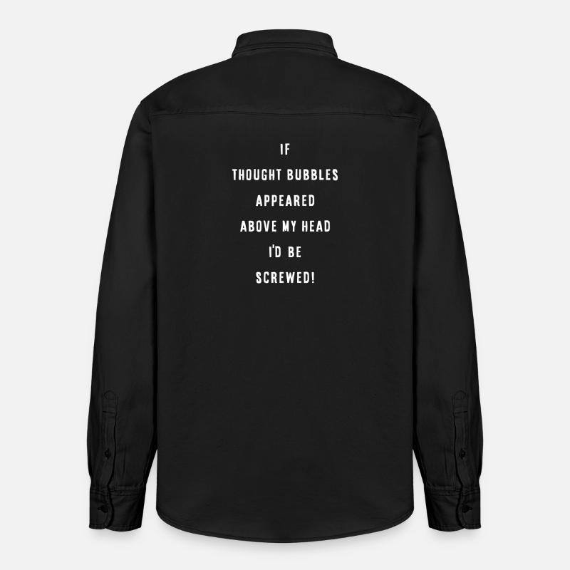Thought Bubbles - Relaxed Fit Unisex Organic Hemd von Stanley/Stella - washed Black