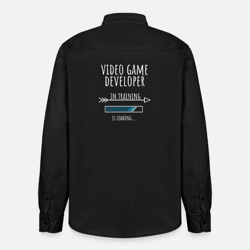 Video Game Developer Geschenk Beruf Ausbildung - Relaxed Fit Unisex Organic Hemd von Stanley/Stella - washed Black