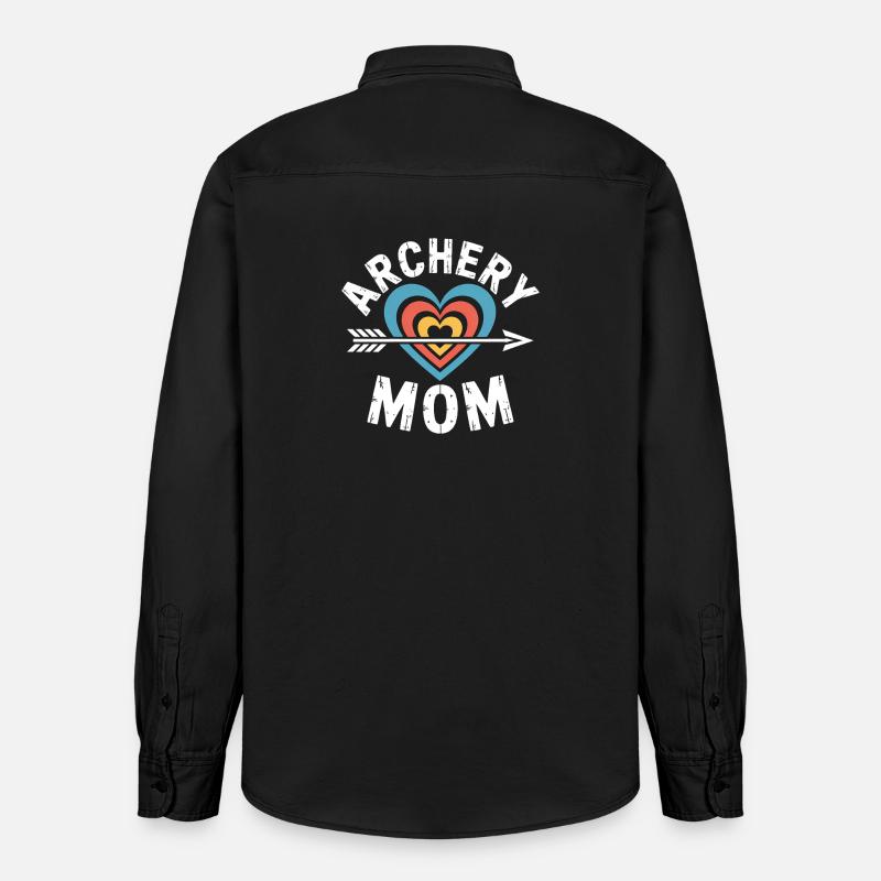 Bogenschießen Spruch Mutter Bogenschießen Geschenk - Relaxed Fit Unisex Organic Hemd von Stanley/Stella - washed Black