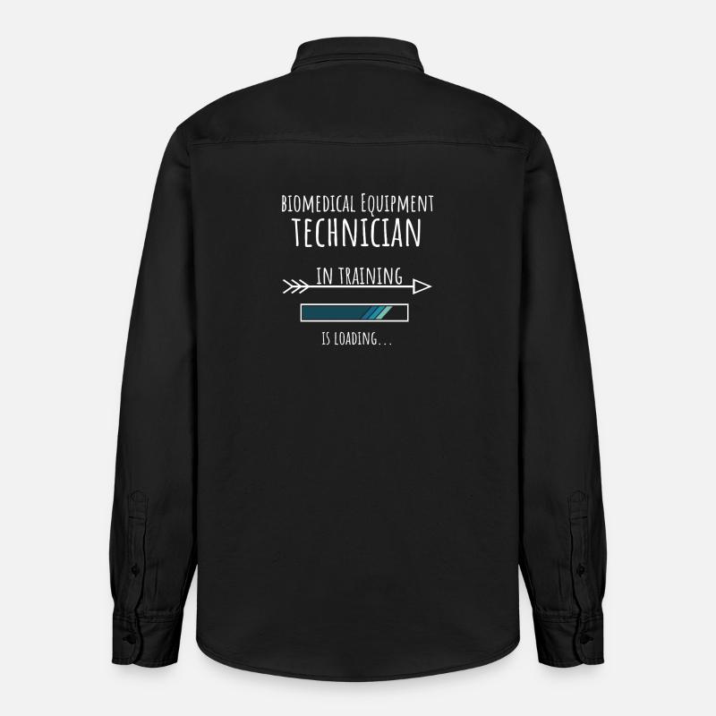 Geschenk Beruf Ausbildung Medizintechnik-Techniker - Relaxed Fit Unisex Organic Hemd von Stanley/Stella - washed Black