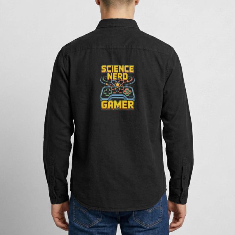 Science Nerd Gamer Atom Controller Wissenschaft Relaxed Fit Unisex Organic Shirt by Stanley/Stella