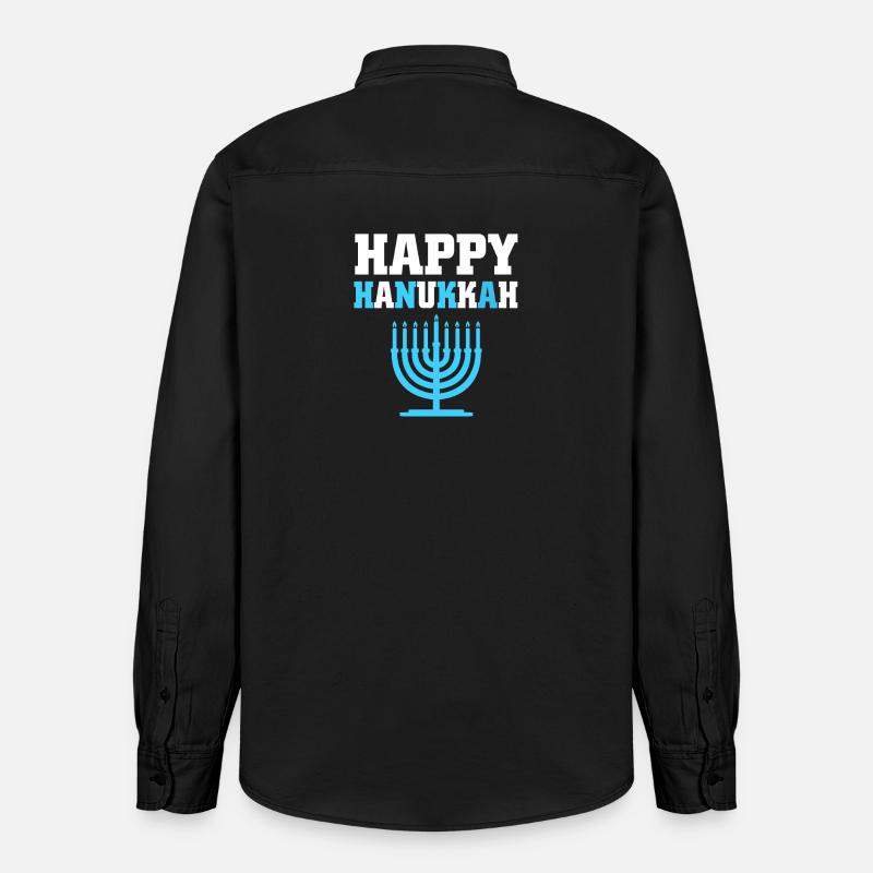 Hanoukka Hanoukka Hanoukka - Chemise unisexe coupe décontractée bio Stanley/Stella - noir délavé