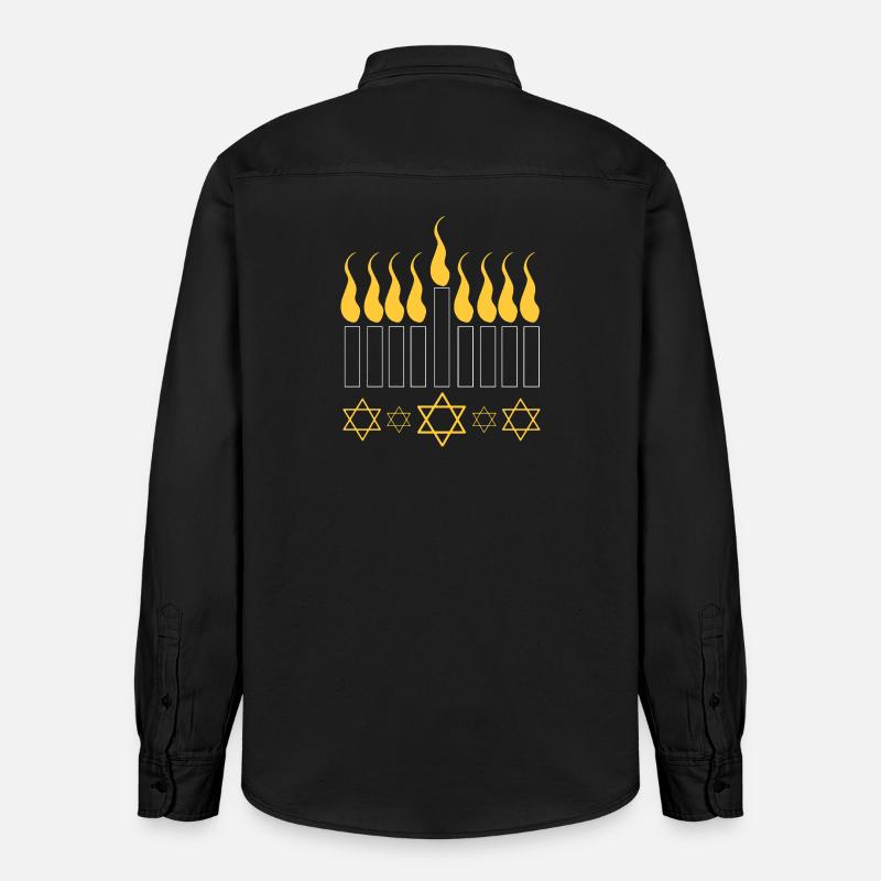 Hanoukka Hanoukka Hanoukka - Chemise unisexe coupe décontractée bio Stanley/Stella - noir délavé