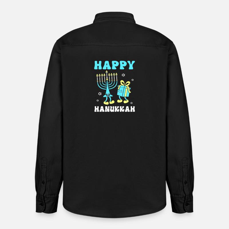 Hanoukka Hanoukka Hanoukka - Chemise unisexe coupe décontractée bio Stanley/Stella - noir délavé