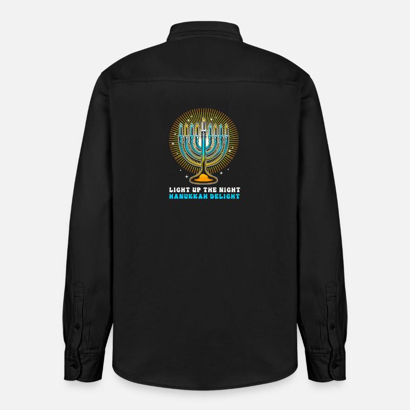 Hanoukka Hanoukka Hanoukka - Chemise unisexe coupe décontractée bio Stanley/Stella - noir délavé