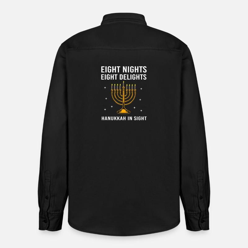 Hanoukka Hanoukka Hanoukka - Chemise unisexe coupe décontractée bio Stanley/Stella - noir délavé