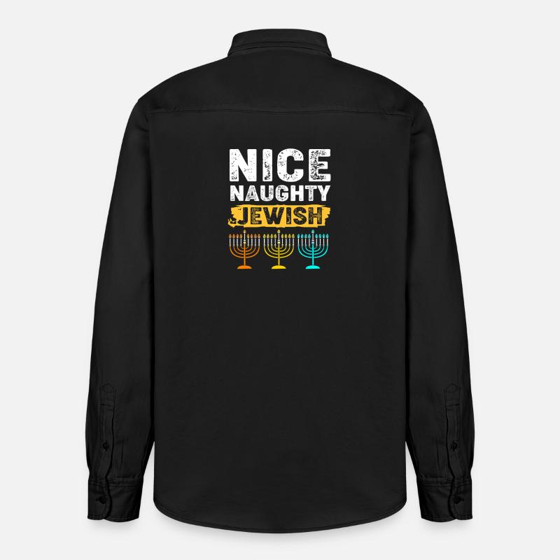 Hanoukka Hanoukka Hanoukka - Chemise unisexe coupe décontractée bio Stanley/Stella - noir délavé