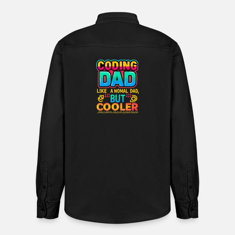 Programmieren Papa Cooler, Programmierer - Relaxed Fit Unisex Organic Hemd von Stanley/Stella - washed Black