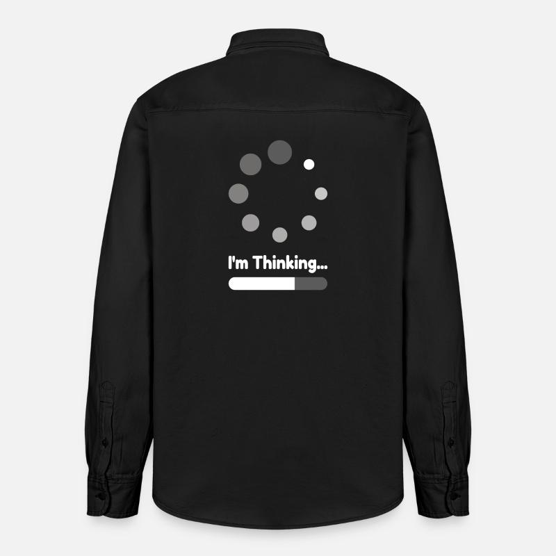 I'm Thinking Loading Progress - Relaxed Fit Unisex Organic Shirt by Stanley/Stella - washed black