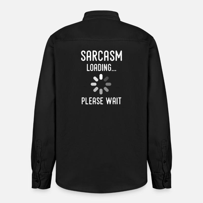 sarcasm loading, please wait - Chemise unisexe coupe décontractée bio Stanley/Stella - noir délavé