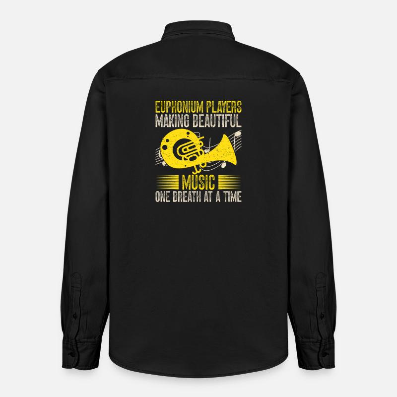 Euphonium Making Beautiful Music Baritone Marching - Relaxed Fit Unisex Organic Hemd von Stanley/Stella - washed Black