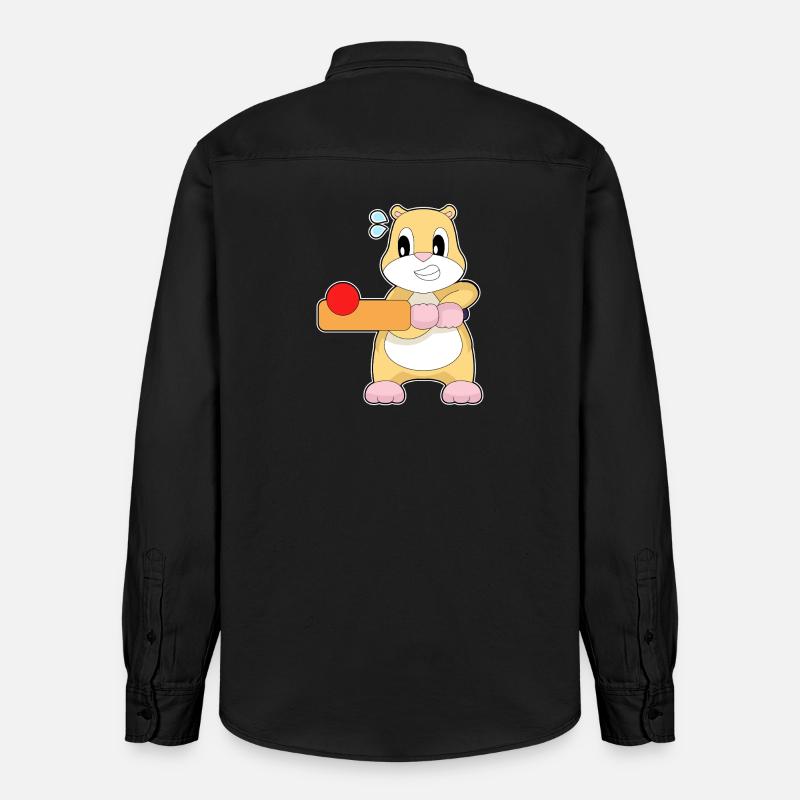 Hamster Cricket Batte de cricket - Chemise unisexe coupe décontractée bio Stanley/Stella - noir délavé