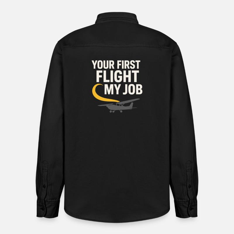 Fluglehrer Cfi Pilot Luftfahrtlehrer - Relaxed Fit Unisex Organic Hemd von Stanley/Stella - washed Black